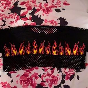 Black Fire Festival Crop Top